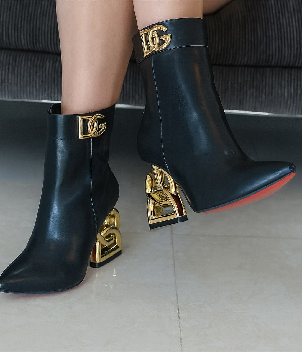 نیم بوت چرم زنانه مدل D&Gبسیار شیک و لاکچری